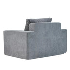 Poltrona d'Appoggio Moderna Grigia da 102 cm con Cuscino – Poltrona Imbottita