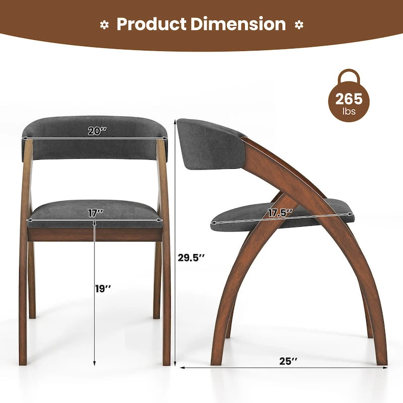 Set di 4 sedie da pranzo imbottite – Seduta imbottita, stile moderno per cucina e sala da pranzo