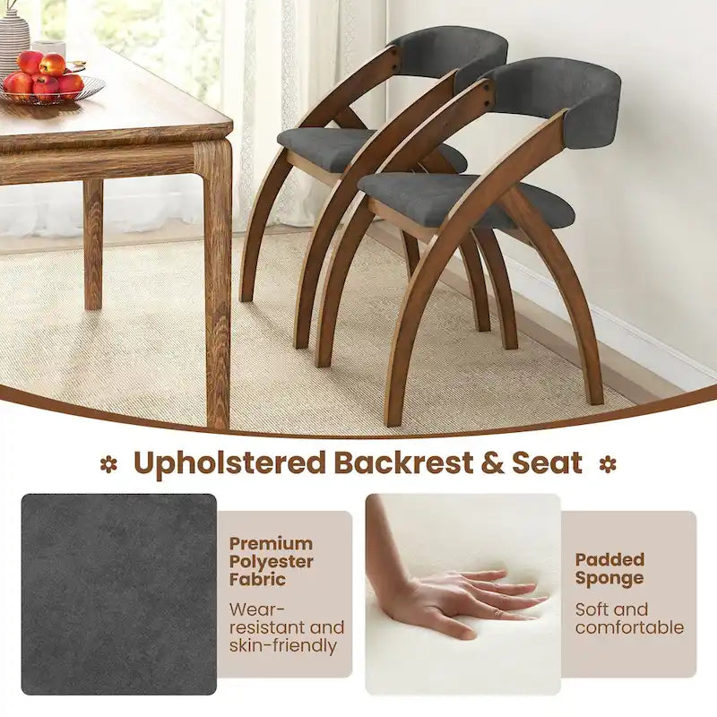 Set di 4 sedie da pranzo imbottite – Seduta imbottita, stile moderno per cucina e sala da pranzo
