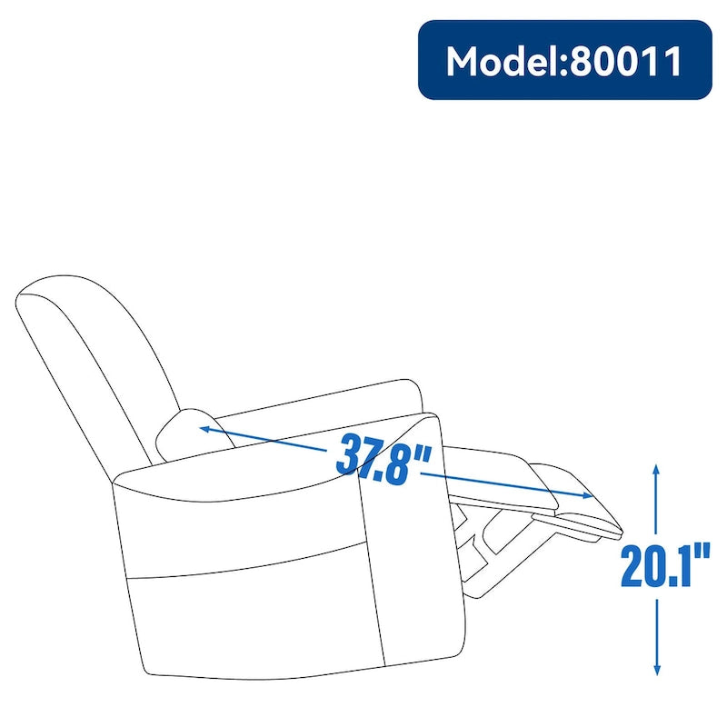 Poltrona reclinabile elettrica ergonomica marrone con funzione girevole, a dondolo e porte USB – Sedia da soggiorno