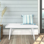 Panca da ingresso in legno massello stile Mid-Century da 41,3" – 16,5" L x 17,5" A, finitura naturale, seduta da corridoio