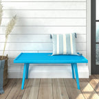 Panca da ingresso in legno massello stile Mid-Century da 41,3" – 16,5" L x 17,5" A, finitura naturale, seduta da corridoio
