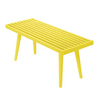 Panca da ingresso in legno massello stile Mid-Century da 41,3" – 16,5" L x 17,5" A, finitura naturale, seduta da corridoio
