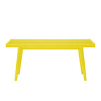 Panca da ingresso in legno massello stile Mid-Century da 41,3" – 16,5" L x 17,5" A, finitura naturale, seduta da corridoio