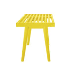 Panca da ingresso in legno massello stile Mid-Century da 41,3" – 16,5" L x 17,5" A, finitura naturale, seduta da corridoio