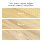 Panca da ingresso in legno massello stile Mid-Century da 41,3" – 16,5" L x 17,5" A, finitura naturale, seduta da corridoio