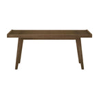 Panca da ingresso in legno massello stile Mid-Century da 41,3" – 16,5" L x 17,5" A, finitura naturale, seduta da corridoio