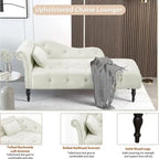 Poltrona a Sdraio in Velluto 61 con 1 Cuscino e Rivestimento con Borchie