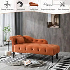 Poltrona a Sdraio in Velluto 61 con 1 Cuscino e Rivestimento con Borchie