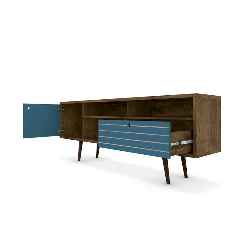 Consolle Mobile TV Moderno Mid-Century da 70,86 Pollici – Supporto TV con Ripiani Aperti
