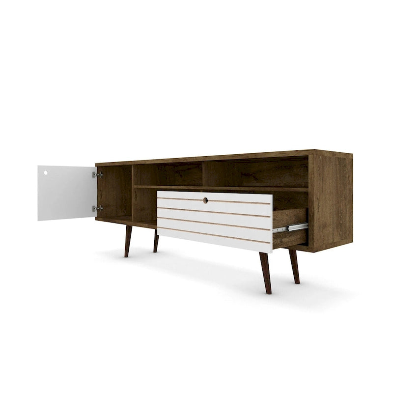 Consolle Mobile TV Moderno Mid-Century da 70,86 Pollici – Supporto TV con Ripiani Aperti