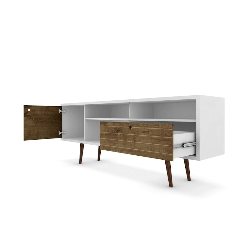 Consolle Mobile TV Moderno Mid-Century da 70,86 Pollici – Supporto TV con Ripiani Aperti