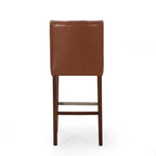 Set di 2 Sgabelli da Bar con Schienale Alto Contemporanei – Sedie da Bar Imbottite Altezza Bancone
