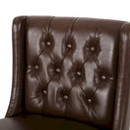 Set di 2 Sgabelli da Bar con Schienale Alto Contemporanei – Sedie da Bar Imbottite Altezza Bancone