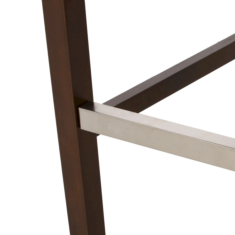 Set di 2 Sgabelli da Bar con Schienale Alto Contemporanei – Sedie da Bar Imbottite Altezza Bancone