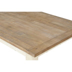 Tavolo da pranzo in legno bicolore bianco antico e quercia anticata – Stile rustico, 4-6 posti