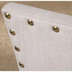 Sedie da pranzo Parson Nailhead set da 2 – Imbottite stile provenzale, design classico