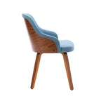 Sedie da pranzo moderne imbottite set da 2 – Seduta imbottita, gambe in legno massello