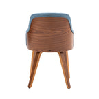 Sedie da pranzo moderne imbottite set da 2 – Seduta imbottita, gambe in legno massello