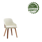 Sedie da pranzo moderne imbottite set da 2 – Seduta imbottita, gambe in legno massello