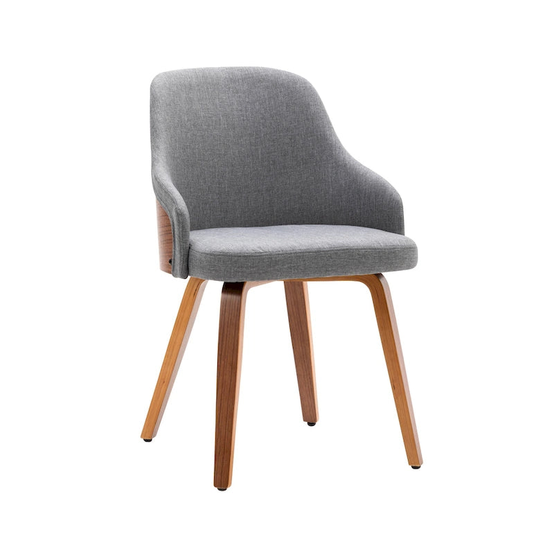 Sedie da pranzo moderne imbottite set da 2 – Seduta imbottita, gambe in legno massello
