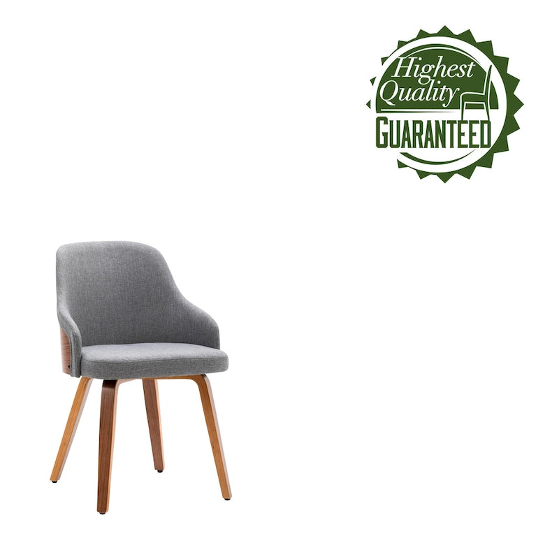 Sedie da pranzo moderne imbottite set da 2 – Seduta imbottita, gambe in legno massello