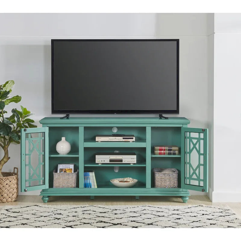 Elegante porta TV da 160 cm con 2 ante – Mobile TV con contenitore, Stile moderno