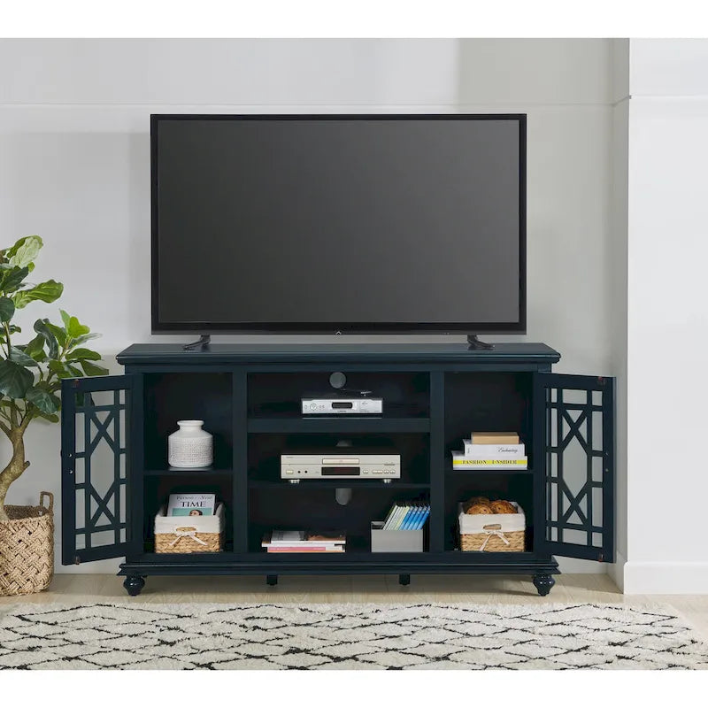 Elegante porta TV da 160 cm con 2 ante – Mobile TV con contenitore, Stile moderno