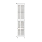 Set di mobili con vetrina in vetro temperato e combinazione porta TV - Madia laterale + Mobile TV