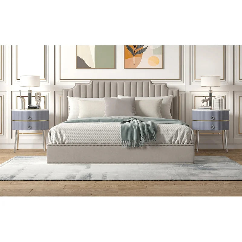Tavolino rotondo a botte con contenitore – Comodino per soggiorno e camera da letto, stile moderno