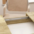 Tavolo da Pranzo Allungabile con Piano in Legno, Computer (Nero/Bianco)