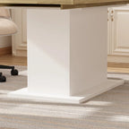 Tavolo da Pranzo Allungabile con Piano in Legno, Computer (Nero/Bianco)