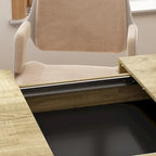 Tavolo da Pranzo Allungabile con Piano in Legno, Computer (Nero/Bianco)