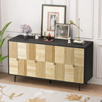 Mobile a 4 ante con ante decorate a effetto intaglio