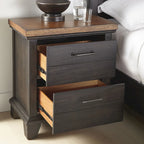 Comodino a due colori a 2 cassetti – Stile Overlook, Tavolino portaoggetti da comodino, Mobile moderno per camera da letto
