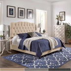 Ginny Adjustable Diamond-tufted Camel Back Bed by iNSPIRE Q Classic