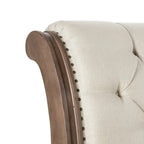 Letto a slitta king size – Finitura tortora polveroso, Stile rustico, Struttura in legno massello