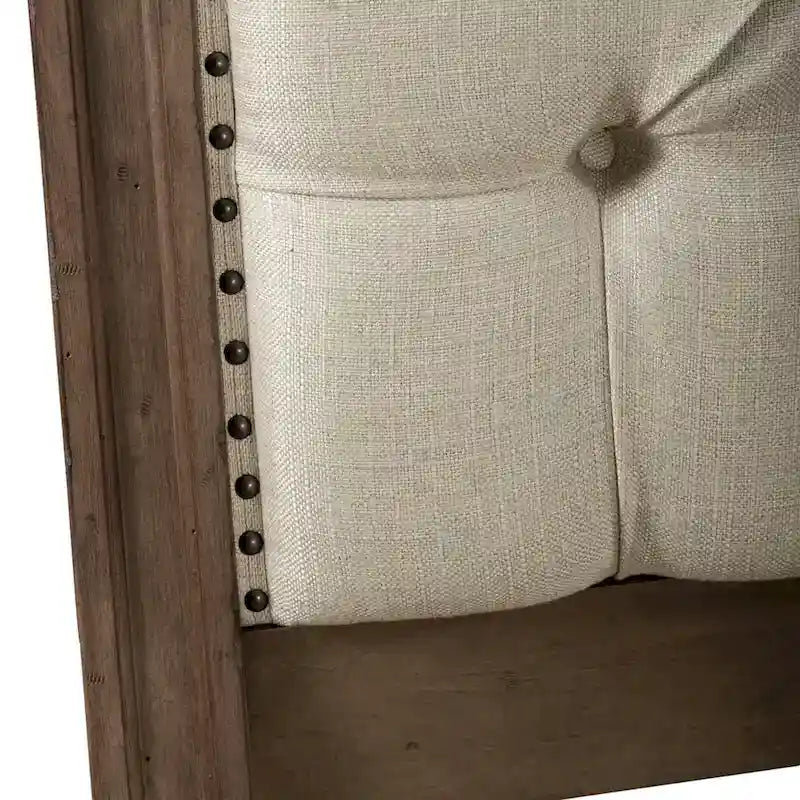 Letto a slitta king size – Finitura tortora polveroso, Stile rustico, Struttura in legno massello