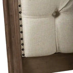 Letto a slitta king size – Finitura tortora polveroso, Stile rustico, Struttura in legno massello