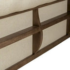 Letto a slitta king size – Finitura tortora polveroso, Stile rustico, Struttura in legno massello