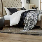 Letto a slitta king size – Finitura tortora polveroso, Stile rustico, Struttura in legno massello