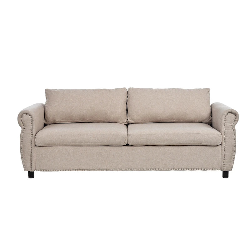 Divano Letto Trasformabile 2-in-1 da 205 cm con Materasso da 160x180x8,5 cm – Divano Convertibile, Soggiorno
