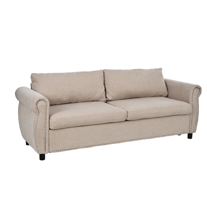 Divano Letto Trasformabile 2-in-1 da 205 cm con Materasso da 160x180x8,5 cm – Divano Convertibile, Soggiorno