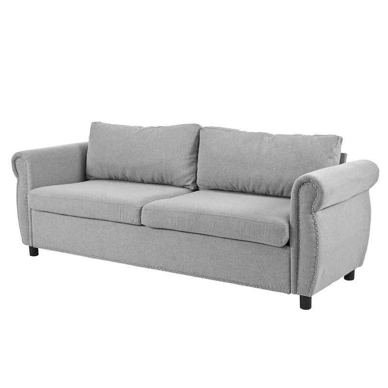 Divano Letto Trasformabile 2-in-1 da 205 cm con Materasso da 160x180x8,5 cm – Divano Convertibile, Soggiorno