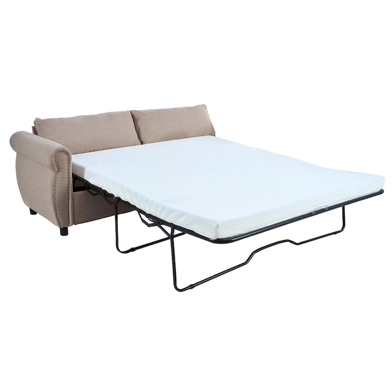 Divano Letto Trasformabile 2-in-1 da 205 cm con Materasso da 160x180x8,5 cm – Divano Convertibile, Soggiorno