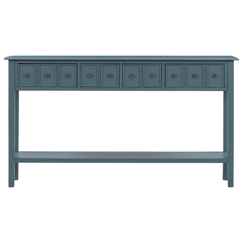 Consolle Rustica Lunga per Ingresso con 4 Cassetti – Stile Rustico, Legno Massiccio, Corridoio