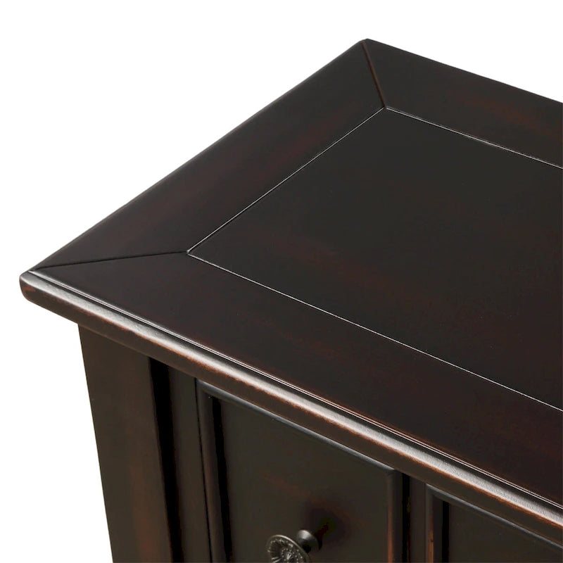 Consolle Rustica Lunga per Ingresso con 4 Cassetti – Stile Rustico, Legno Massiccio, Corridoio