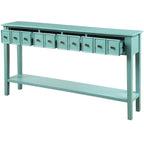 Consolle Rustica Lunga per Ingresso con 4 Cassetti – Stile Rustico, Legno Massiccio, Corridoio