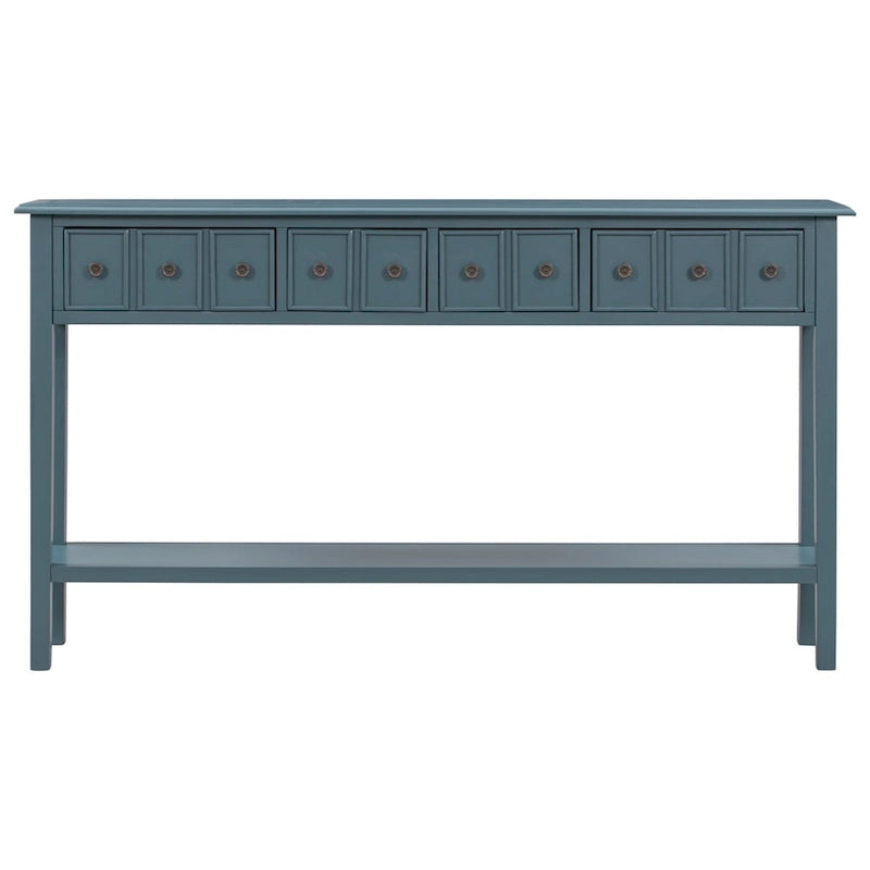 Consolle Rustica Lunga per Ingresso con 4 Cassetti – Stile Rustico, Legno Massiccio, Corridoio