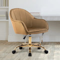 Sedia da Ufficio in Velluto – Sedia da Scrivania Girevole Ergonomica con Braccioli, Stile Moderno